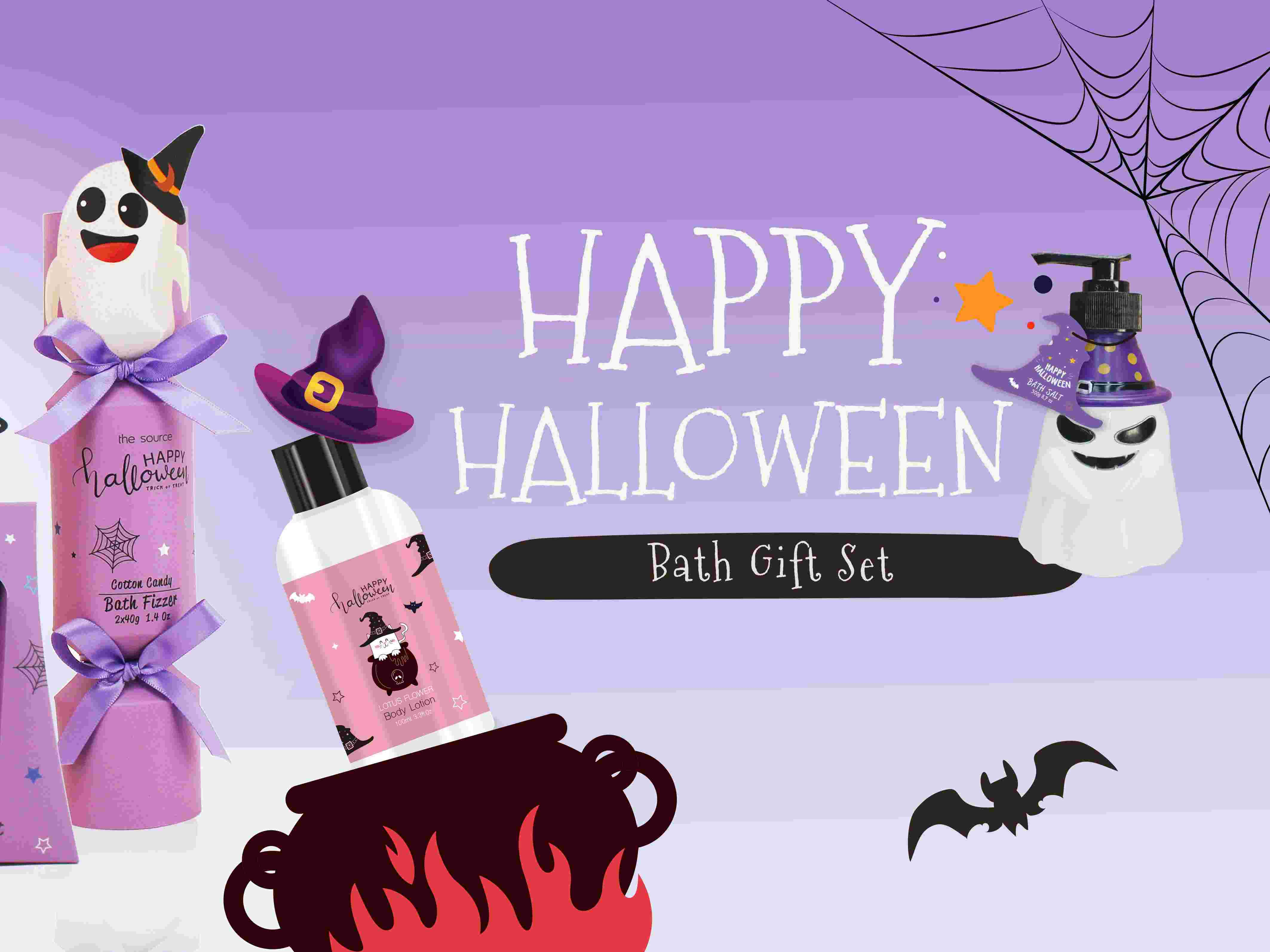 Mikä tekee kylpylahjasarjasta Halloween-teeman?